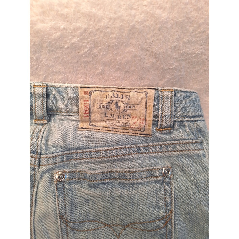 Ralph Lauren Kids Light Wash Skinny Jeans Adjustable Waist Denim Blue - Picture 4 of 7